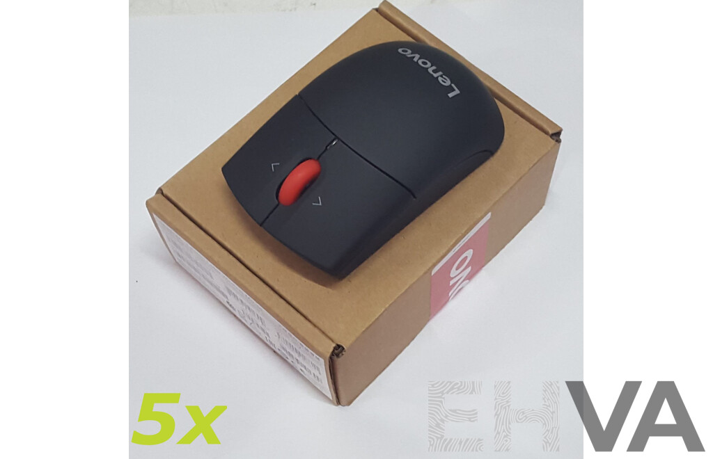 Lenovo (0A36188) Laser Wireless Mouse - Lot of Five *Brand New