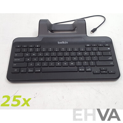 Belkin (B2B130) Wired Keyboard with Stand for iPad - Lot of Approximately 25