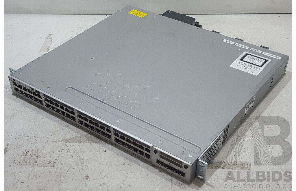 Cisco (WS-C3850-48PW-S) Catalyst 3850 48 PoE+ 48-Port Managed Gigabit Ethernet Switch