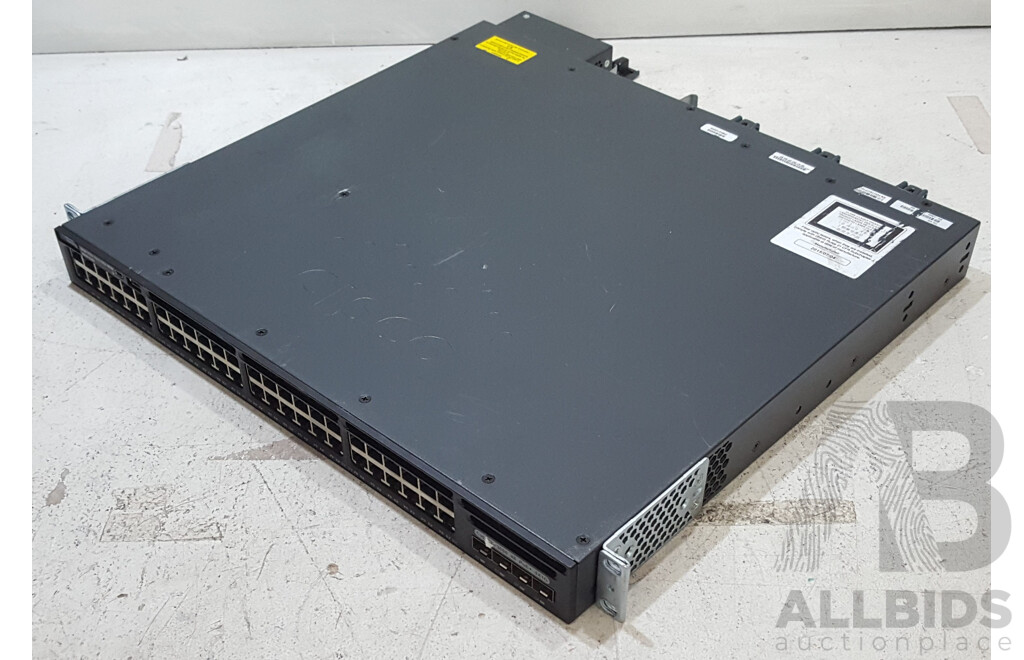 Cisco (WS-C3650-48PS-S) Catalyst 3650 48 PoE+ 4X1G 48-Port Gigabit Ethernet Switch