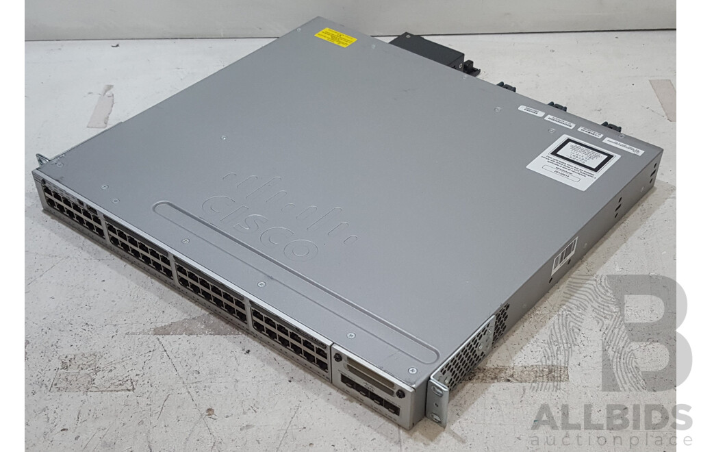 Cisco (WS-C3850-48PW-S) Catalyst 3850 48 PoE+ 48-Port Managed Gigabit Ethernet Switch