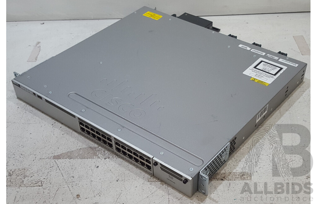 Cisco (WS-C3850-24P-S) Catalyst 3850-24-PoE+ 24-Port Gigabit Switch