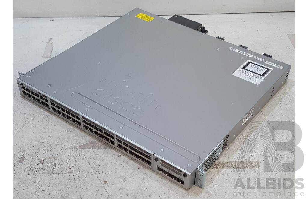 Cisco (WS-C3850-48PW-S) Catalyst 3850 48 PoE+ 48-Port Managed Gigabit Ethernet Switch