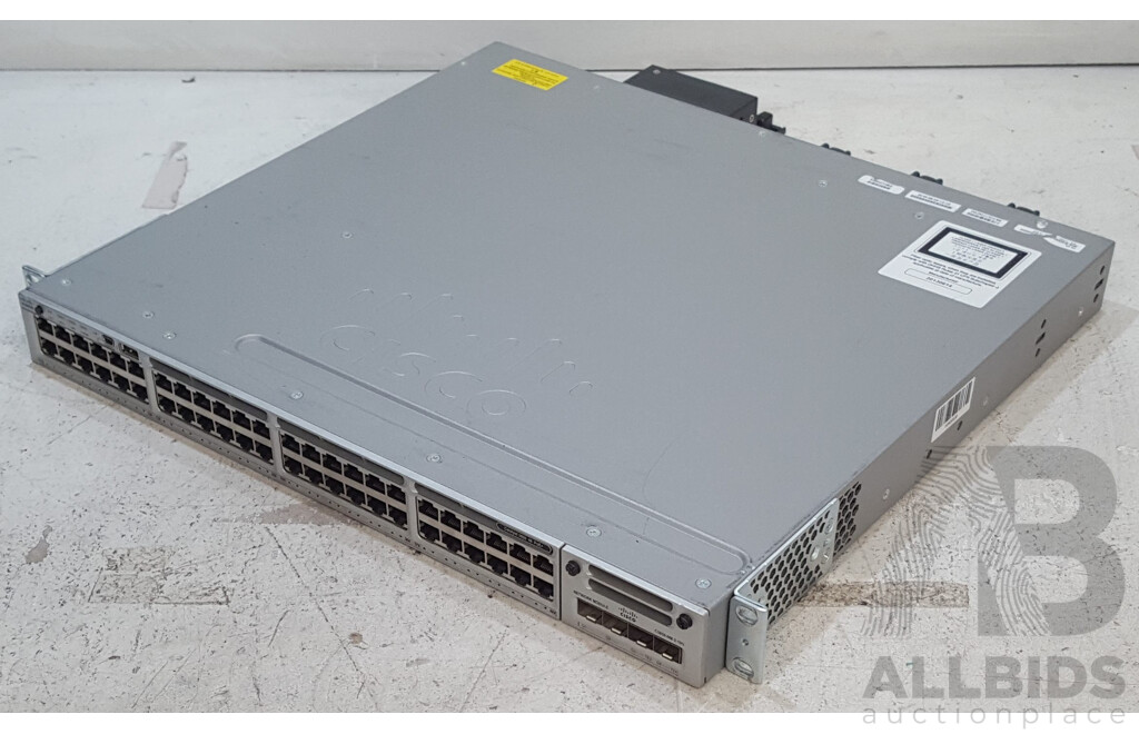 Cisco (WS-C3850-48PW-S) Catalyst 3850 48 PoE+ 48-Port Managed Gigabit Ethernet Switch
