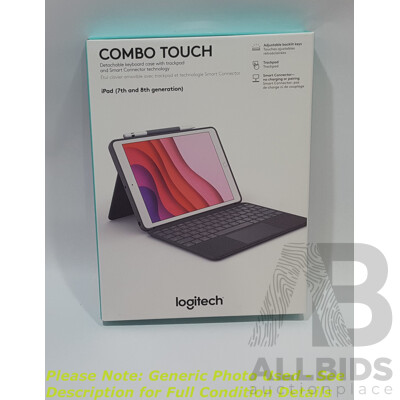 Logitech (YU0040) Combo Touch Detachable Keyboard Case with Trackpad (For 7th / 8th Gen iPad)