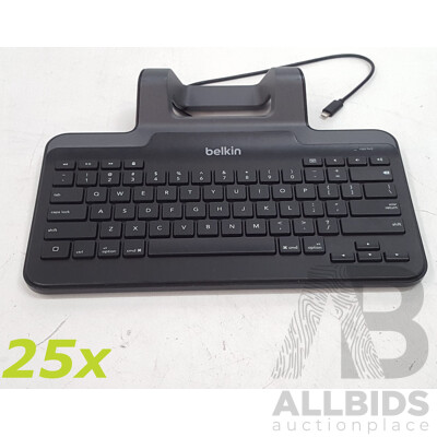 Belkin (B2B130) Wired Keyboard with Stand for iPad - Lot of Approximately 25