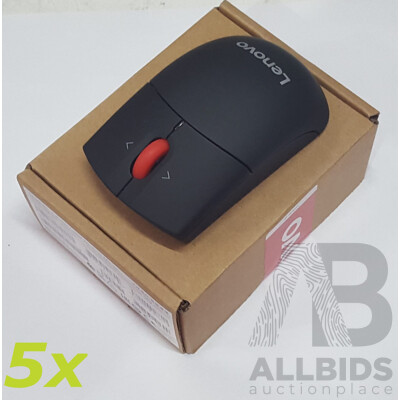 Lenovo (0A36188) Laser Wireless Mouse - Lot of Five *Brand New