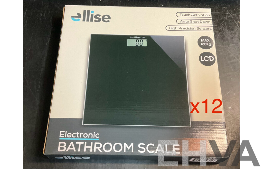 12 X ELLISE Electronic Bathroom Scale