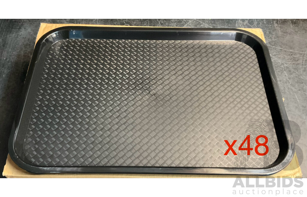 TRENTON Fast Food Tray Black (300x400mm) - Lot of 48