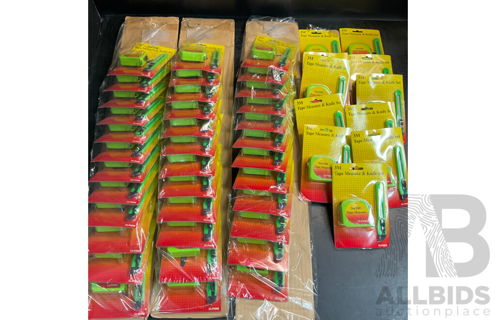 3M Tape Measure & Knife Set - Lot of 47