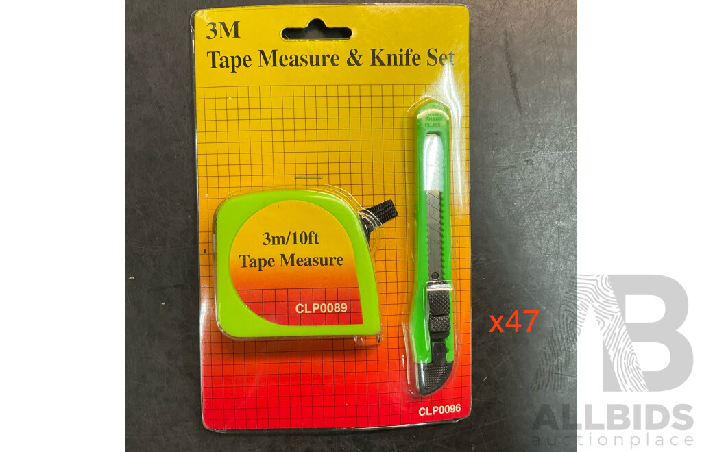 3M Tape Measure & Knife Set - Lot of 47