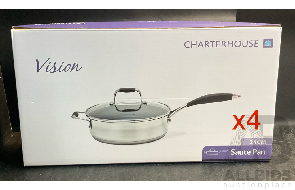 CHARTERHOUSE Vision Saute Pan 24 Cm - Lot of 4