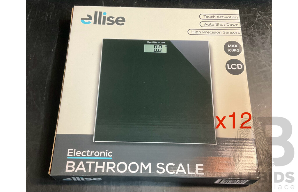12 X ELLISE Electronic Bathroom Scale