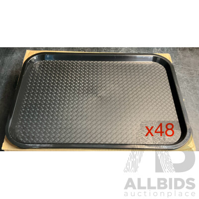TRENTON Fast Food Tray Black (300x400mm) - Lot of 48