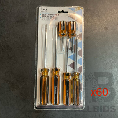 JACK HAMMER Screwdriver Set of 6 PCE - Total in 60 Set