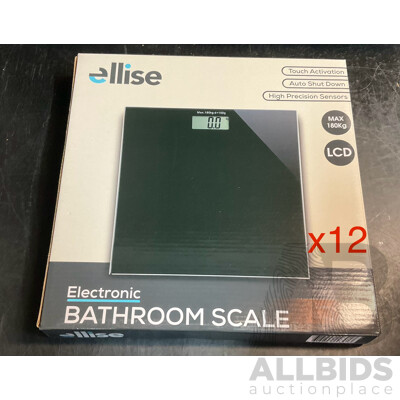 12 X ELLISE Electronic Bathroom Scale