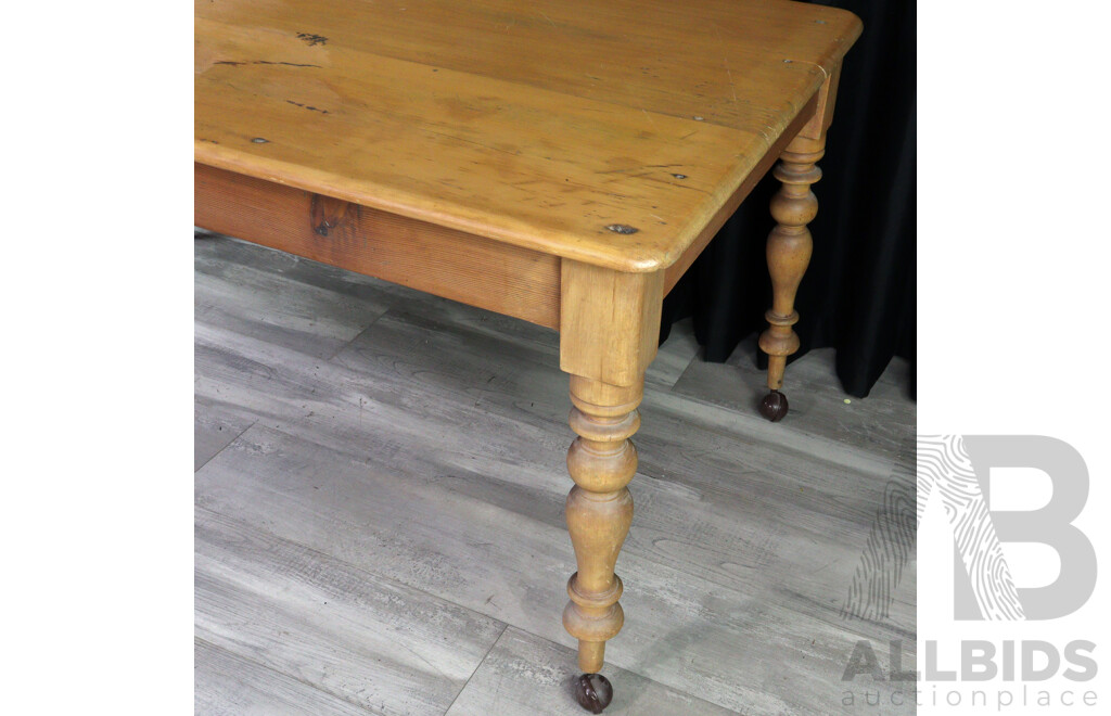 Victorian Kauri Pine Kitchen Table