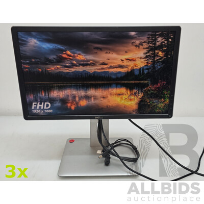 Dell (P2214Hb) 22-Inch Full HD (1080p) Widescreen LED-Backlit LCD Monitor - Lot of Three
