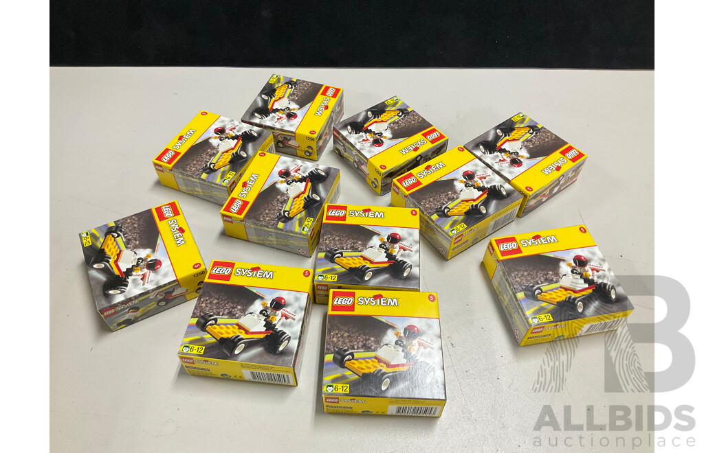 Collection 11 Lego 1250 Shell Racer Sets, New Old Stock Sealed in Boxes