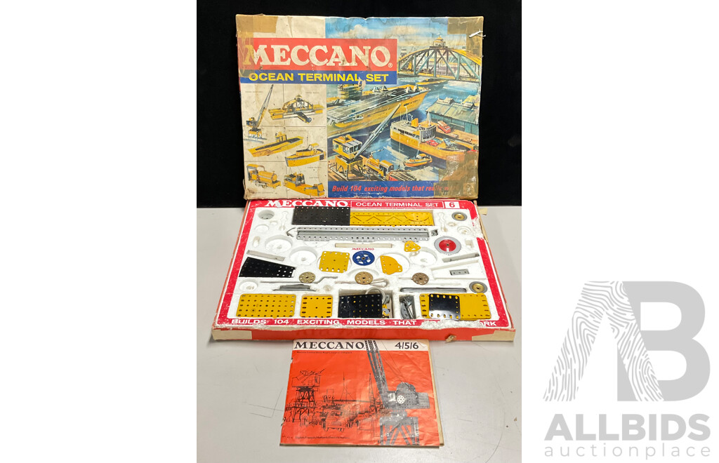 Vintage Meccano Ocean Terminal Set Number Six
