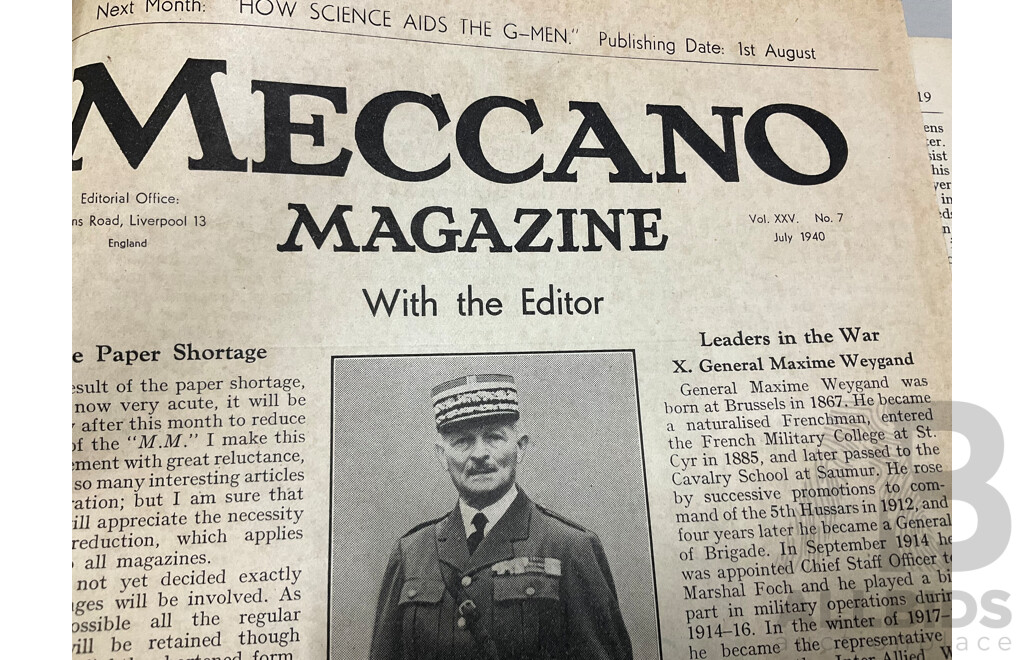 Collection of Vintage Meccano Magazines, Examples Spanning 1930 to 1970