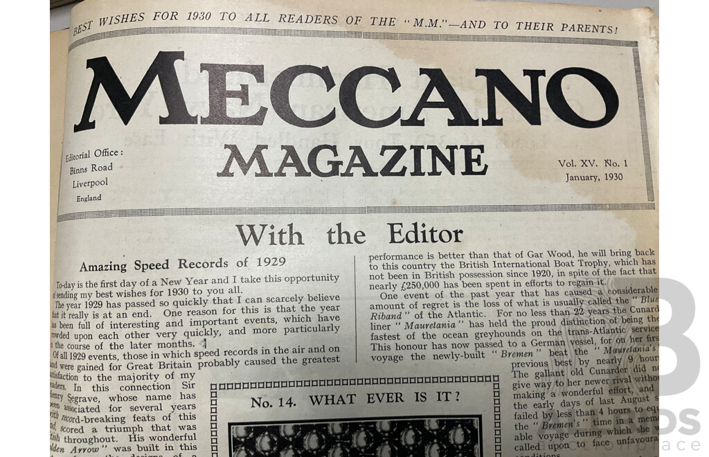 Collection of Vintage Meccano Magazines, Examples Spanning 1930 to 1970