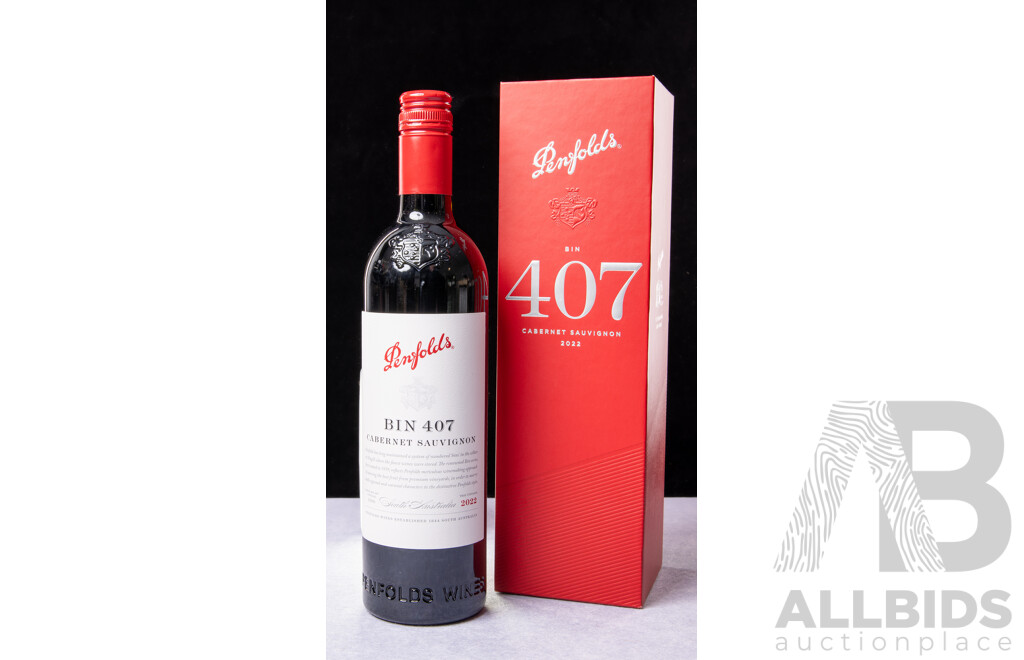 Penfolds Bin 407 Cabernet Shiraz Vintage 2022 Presentation Box
