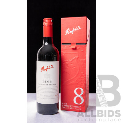Penfolds Bin 8 Cabernet Shiraz Vintage 2013 Presentation Box