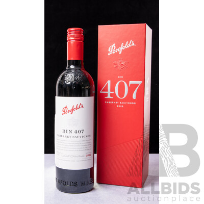 Penfolds Bin 407 Cabernet Shiraz Vintage 2022 Presentation Box