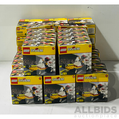Collection 40 Lego 1250 Shell Racer Sets, New Old Stock Sealed in Boxes
