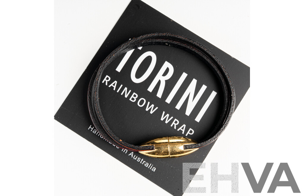 NEW - Torini Rainbow Wrap Chic Red & Pink Leather Bracelet with Magnetic Clasp, 18.5cm