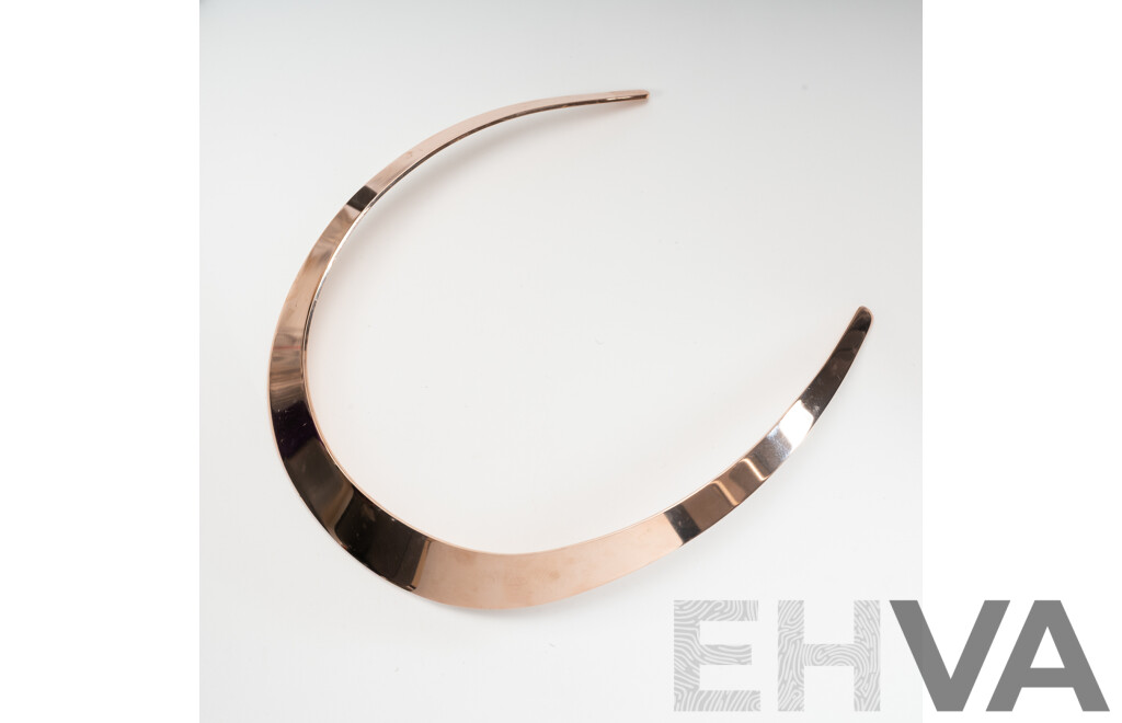 NEW - Torini Rose Gold Tone Stainless Steel Silver Tone Neck Collar, 11cm Diameter, with Packaging