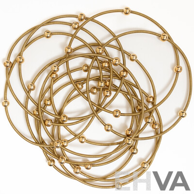 NEW - Torini Rainbow Spring Set of 12 Electroplated Piano Wire Bracelets, Stacking Style