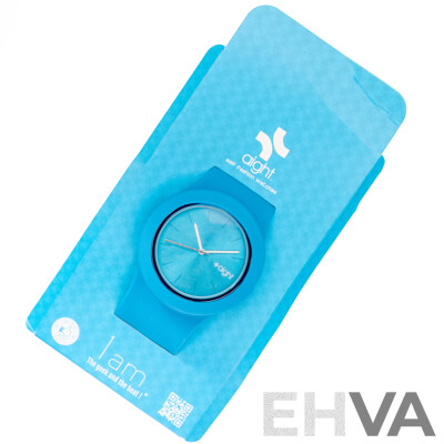 NEW - AIGHT 1am Analogue 42mm Watch with Silicon Wrist Band - Teal