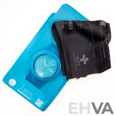 NEW - AIGHT 1am Analogue 42mm Watch with Silicon Wrist Band - Teal