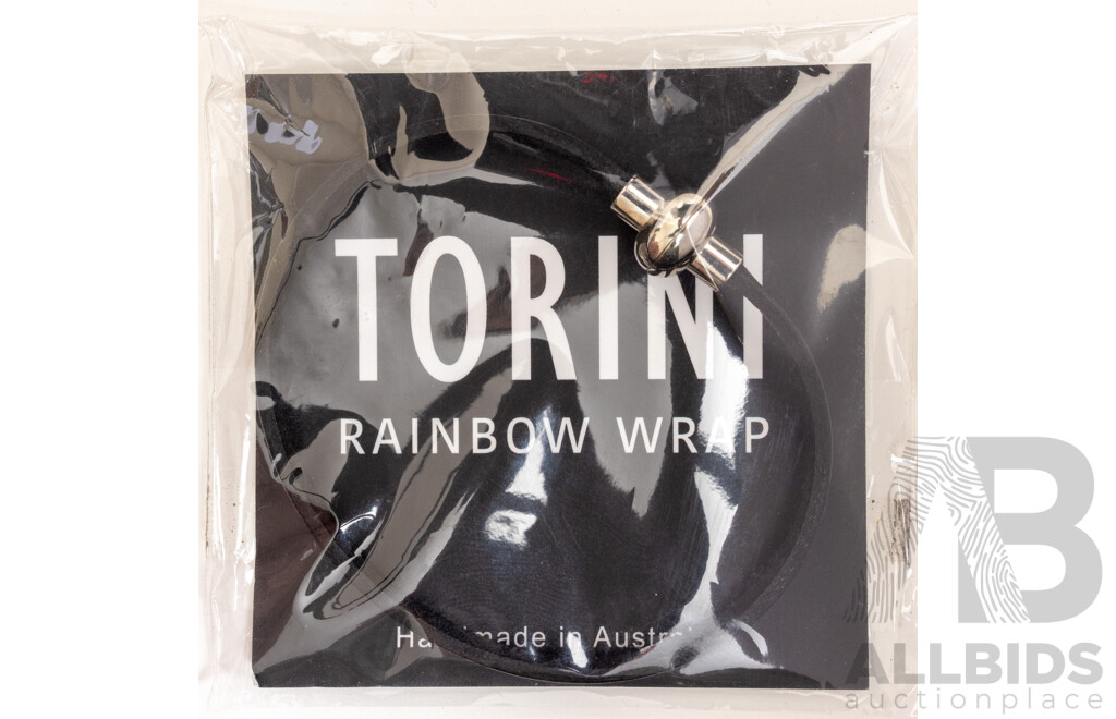 NEW - Torini Rainbow Wrap Black Leather Bracelet with Magnetic Clasp, 63mm
