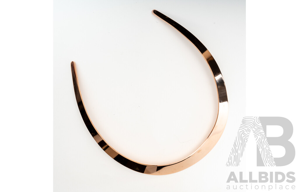 NEW - Torini Rose Gold Tone Stainless Steel Silver Tone Neck Collar, 11cm Diameter, with Packaging