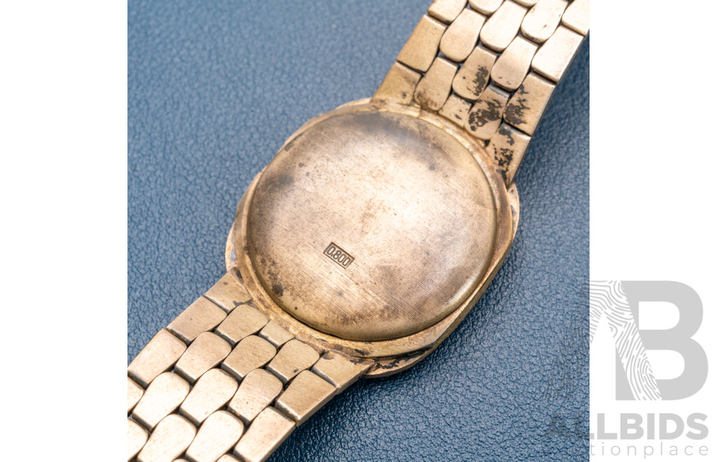 Ancre Sterling Silver (800) Vintage Watch, Missing Crown - for Restoration, 72.51 Grams