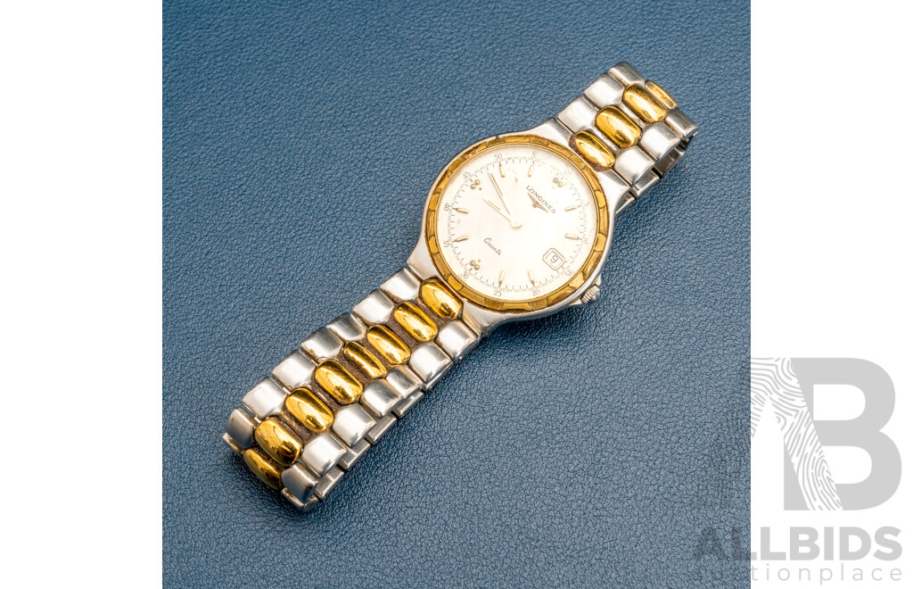 Longines Conquest Vintage Watch, 34mm, Two Tone, Swiss Made