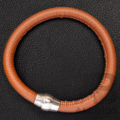 NEW - Torini Rainbow Wrap Tan Brown Leather Bracelet with Magnetic Clasp, 19.5cm