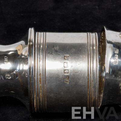 Three Sterling Silver Items Comprising Hardy Bros Egg Cup in Box, Fairfax & Roberts Napkin Ring in Box, London 1908 & Napkin Ring Birmingham 1902