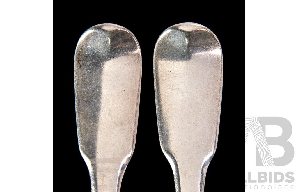 Set Four Antique Sterling Silver Forks with Engraved Dragons Crest to Handle, Solomon Hougham, London, 1808