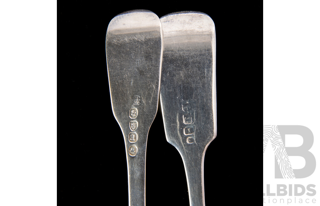 Collection Antique Sterling Silver Forks Comprising Set Three Forks, London, 1847, Set Two by Josiah & George Piercy, London 1816 & Set Two, London 1818