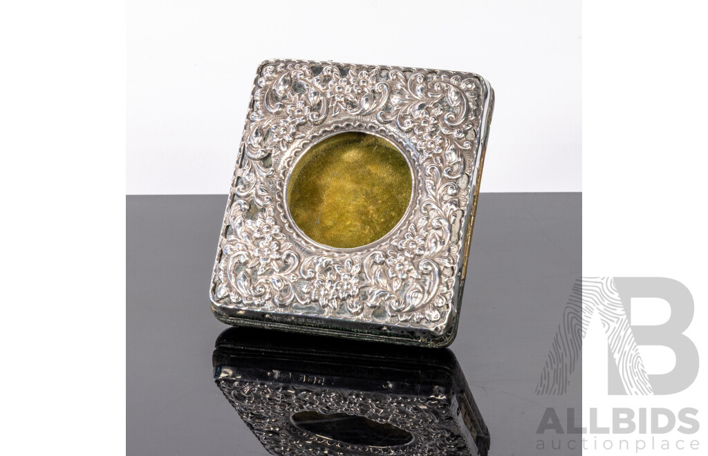 Sterling Silver Embossed PIcture Frame, Birmingham 1900
