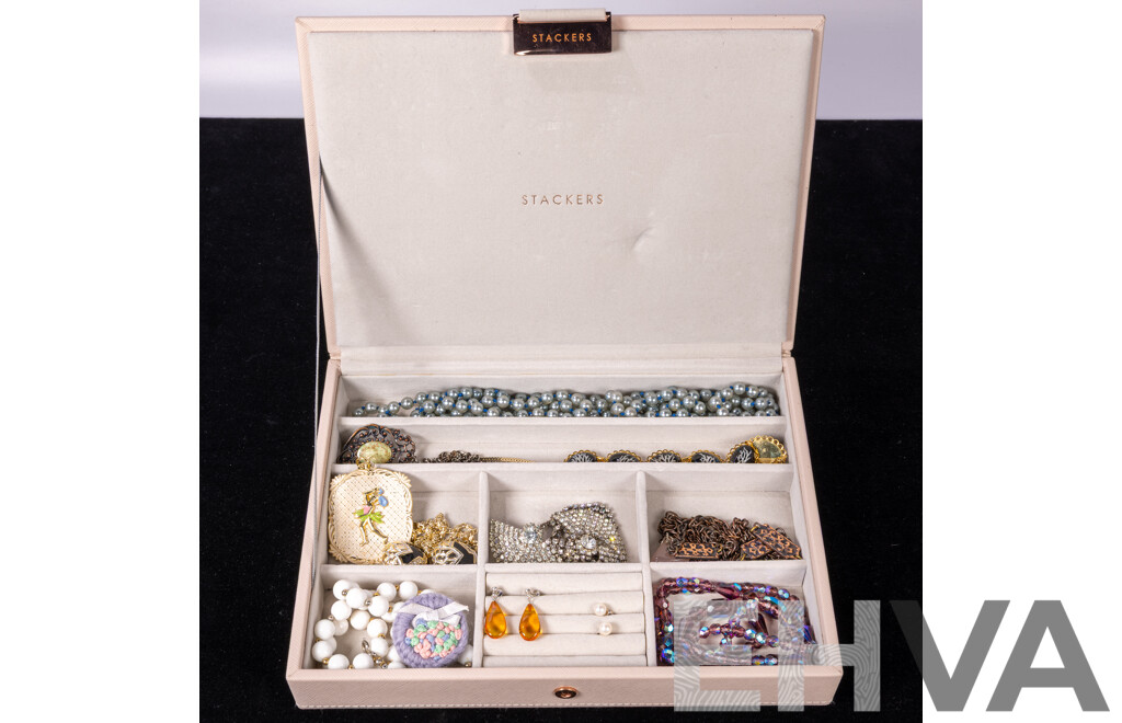 Stackers Jewellery Box with Vintage Jewellery Collection