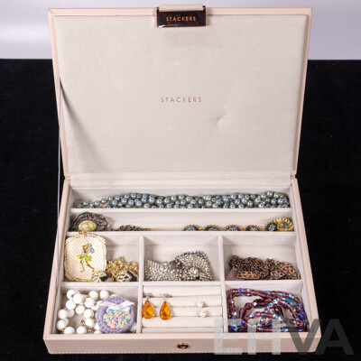Stackers Jewellery Box with Vintage Jewellery Collection