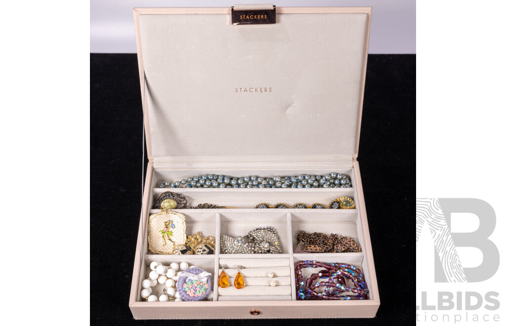 Stackers Jewellery Box with Vintage Jewellery Collection