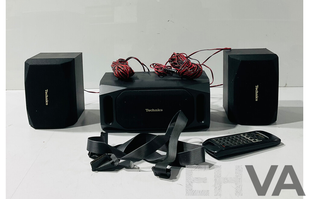 Set of Three Technic Speakers Including SB-PC10 Speaker and Two SB-PS10 Speaker with Remote