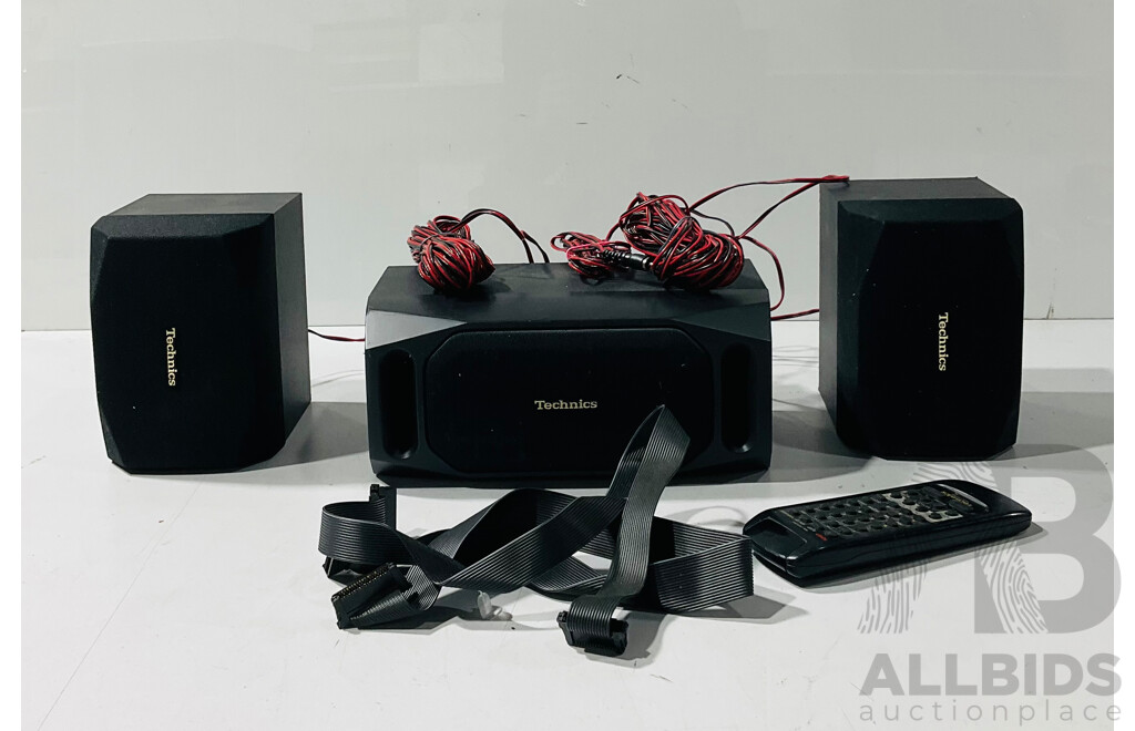 Set of Three Technic Speakers Including SB-PC10 Speaker and Two SB-PS10 Speaker with Remote