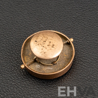 9ct Antique Masonic Lapel Pin, 21mm, 8.44 Grams